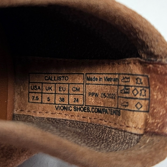 Vionic Callisto Womens Ballet Flats Brown Suede Slip On Casual Comfort - Picture 8 of 11